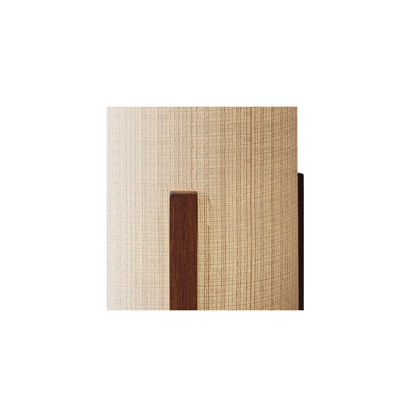 17" Brown Solid Wood Bedside Table Lamp – Natural Cylinder Shade