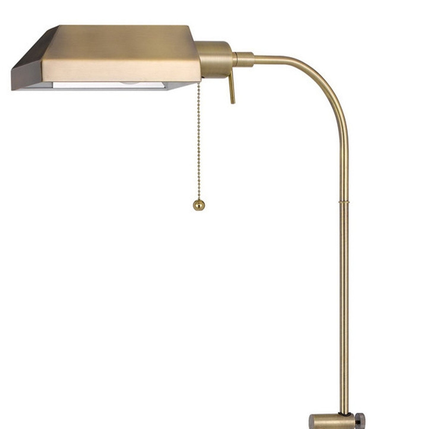 57" Brass Adjustable Traditional Floor Lamp – Bronze Square Shade