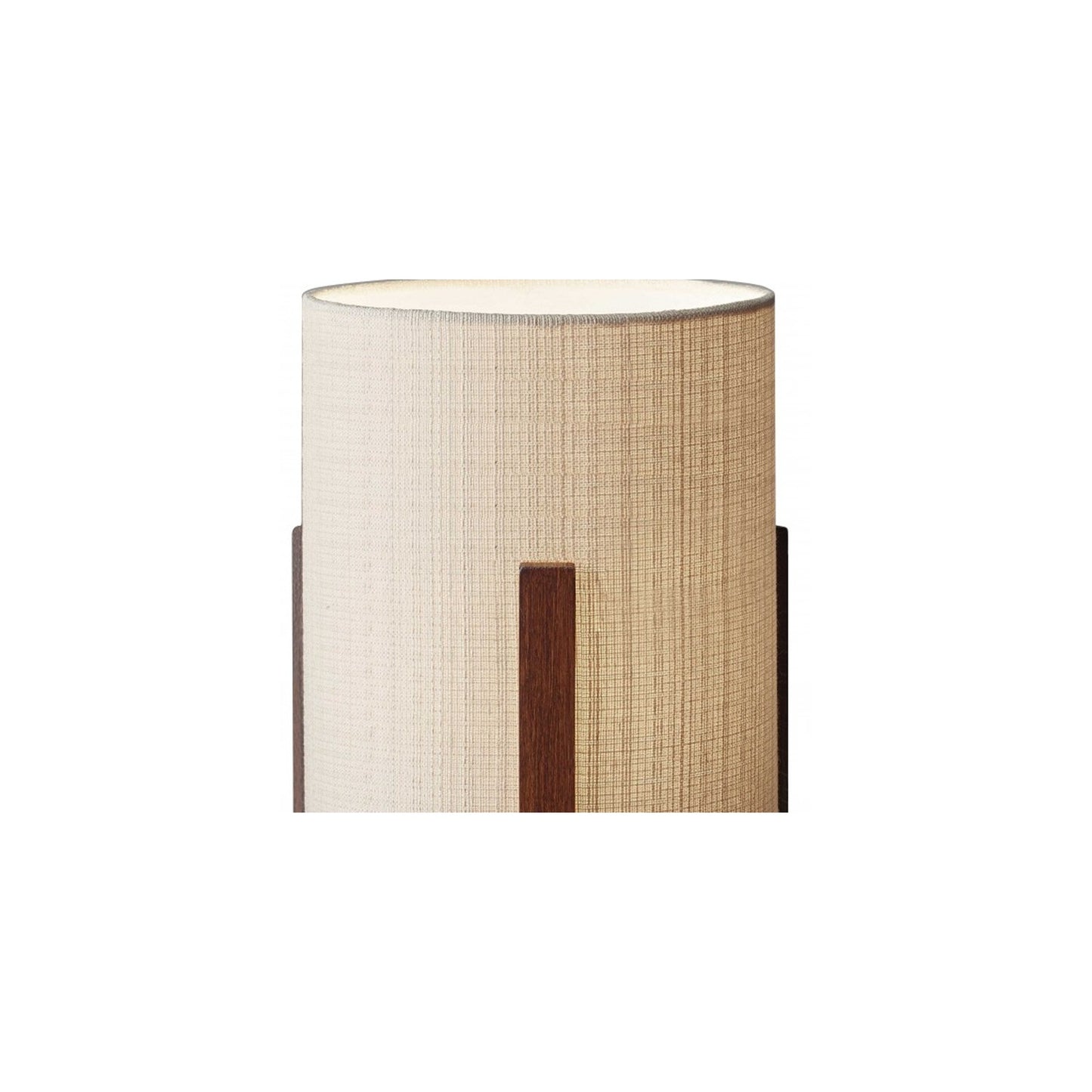 17" Brown Solid Wood Bedside Table Lamp – Natural Cylinder Shade