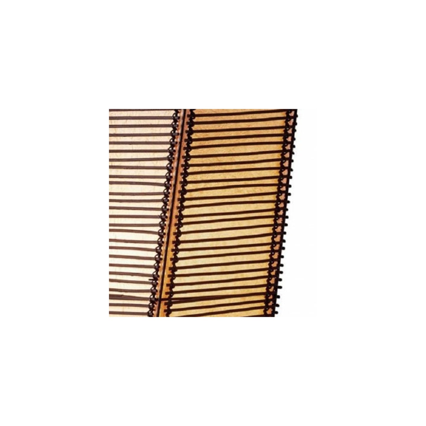 50" Black Floor Lamp – Black & Tan Twisted Cylinder Shade