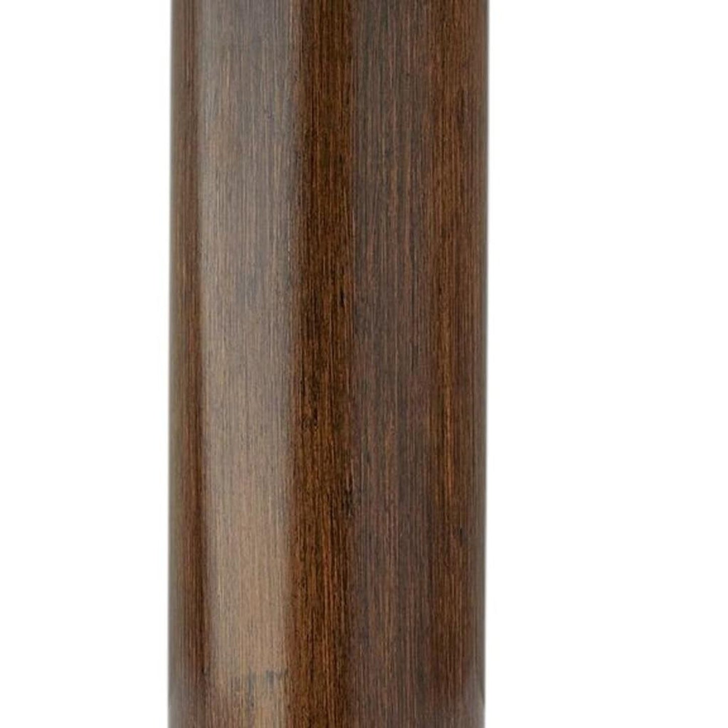 25.5" Walnut Wood Block Table Lamp – Circular Base