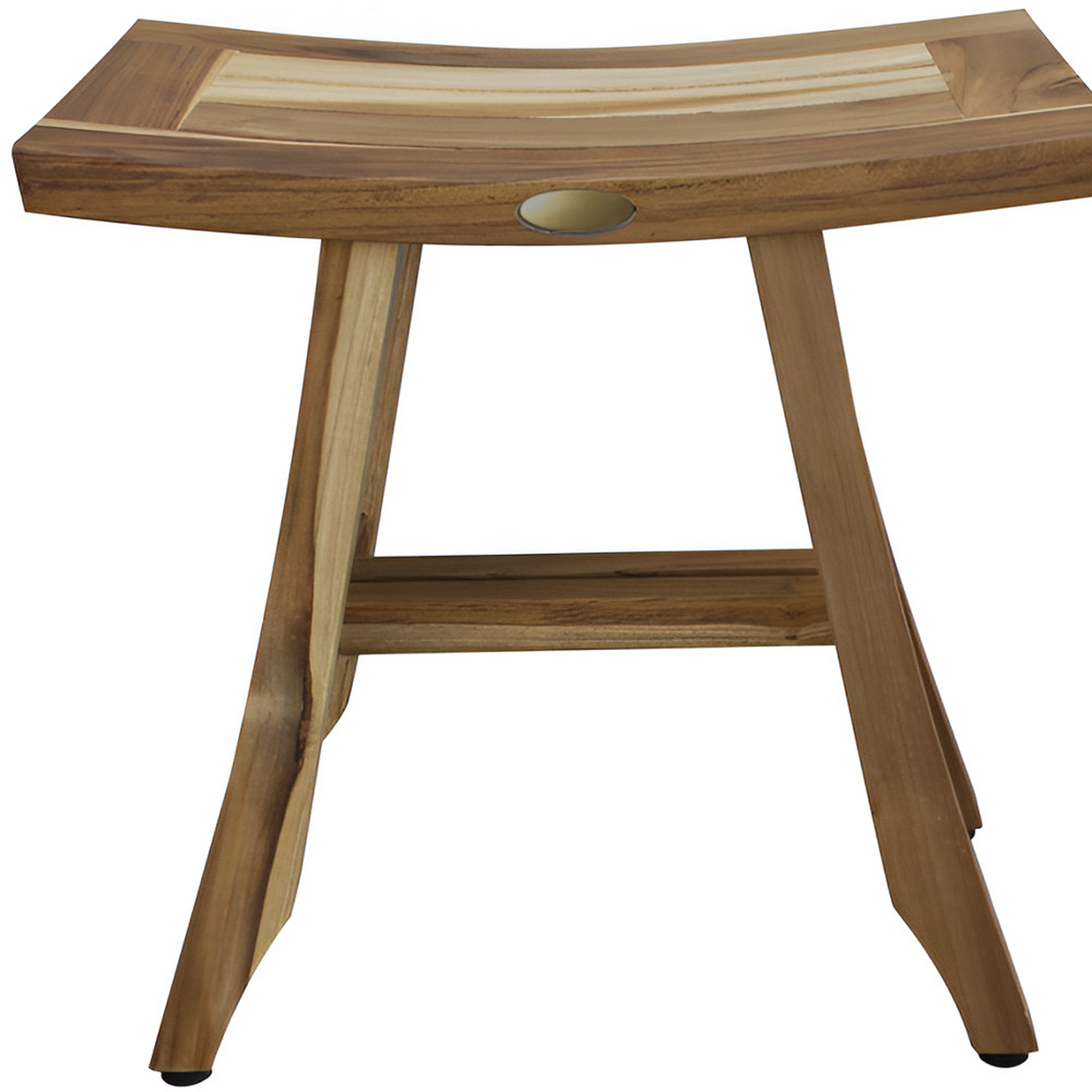 18-Inch Natural Teak Rectangular Shower Bench – Indoor Outdoor Spa Stool