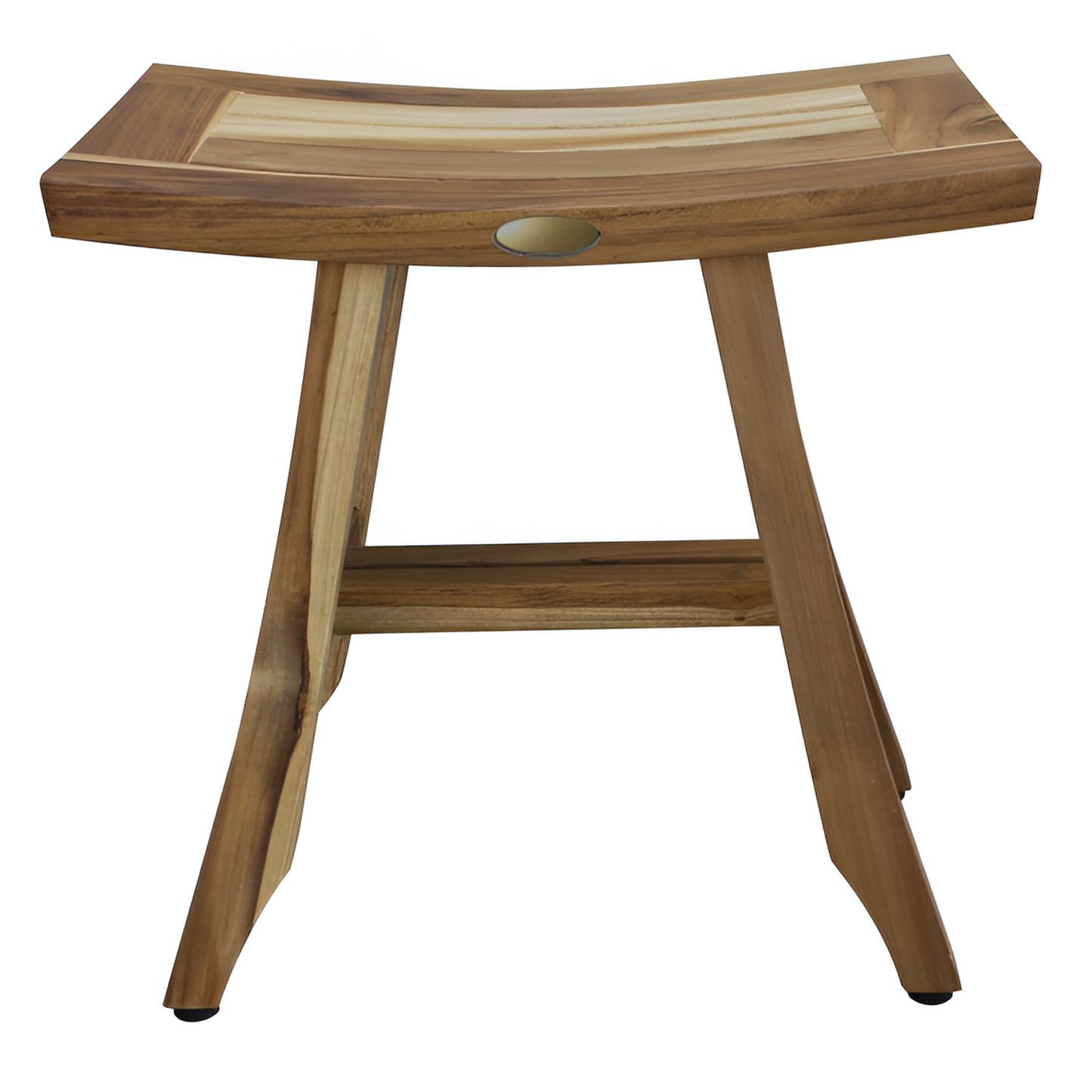 18-Inch Natural Teak Rectangular Shower Bench – Indoor Outdoor Spa Stool