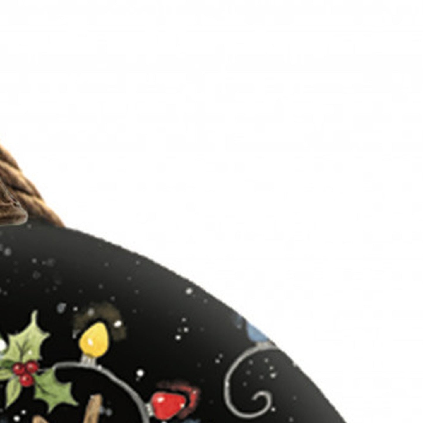 3" Snowman & Reindeer in Holiday Lights Hand-Blown Glass Ornament