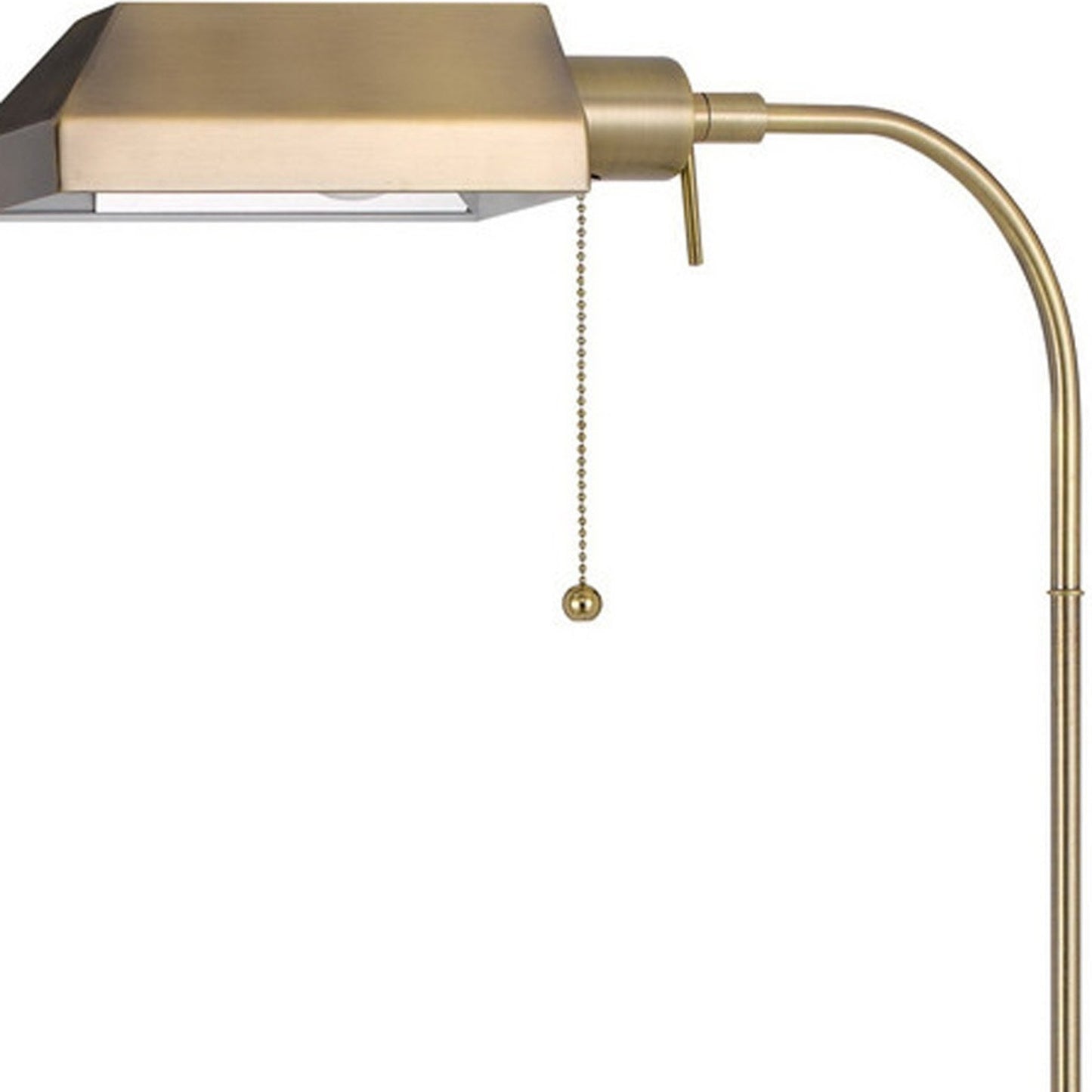57" Brass Adjustable Traditional Floor Lamp – Bronze Square Shade