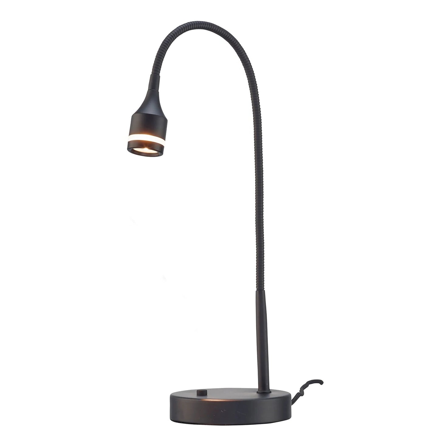 18" Black Metal Adjustable LED Desk Lamp